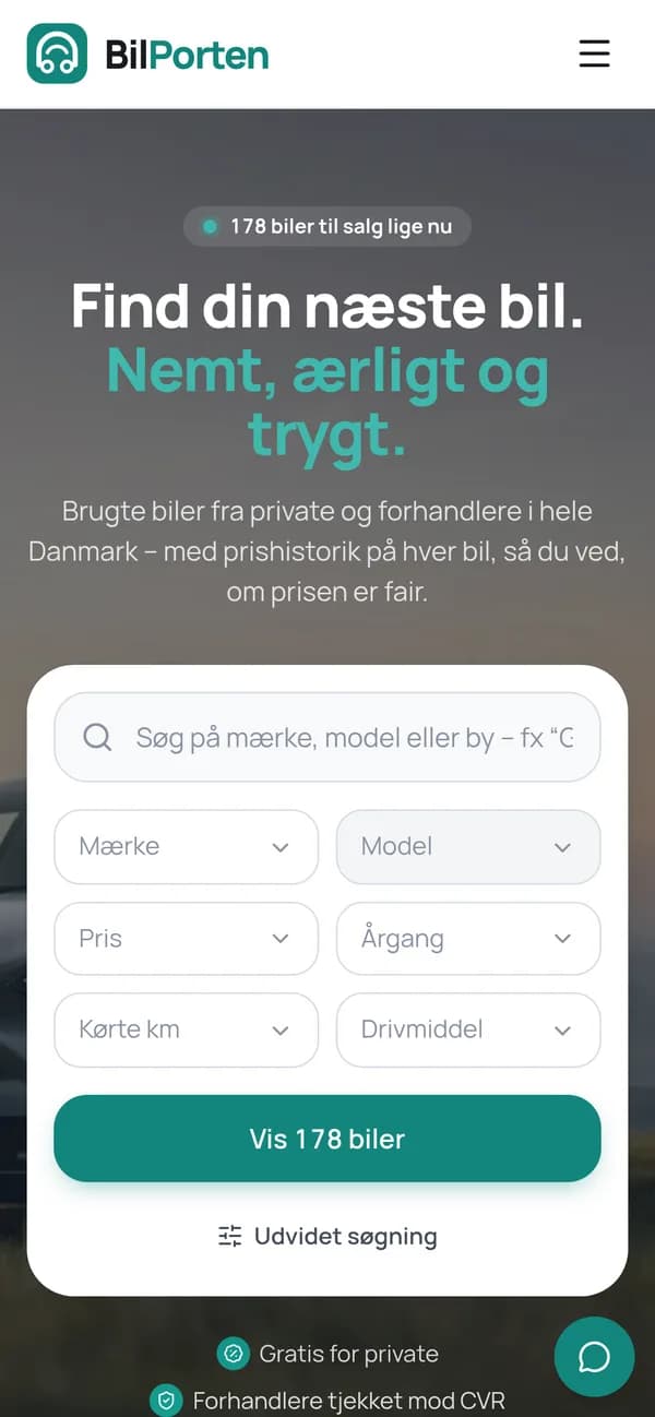 BilPorten paa mobil